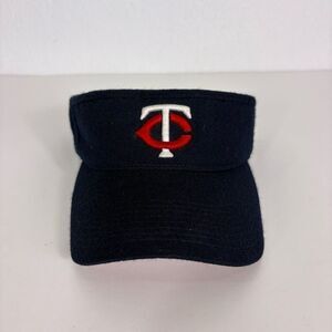Nike MLB Minnesota Twins Baseball Navy Blue 100% Wool Visor Hat Adjustable